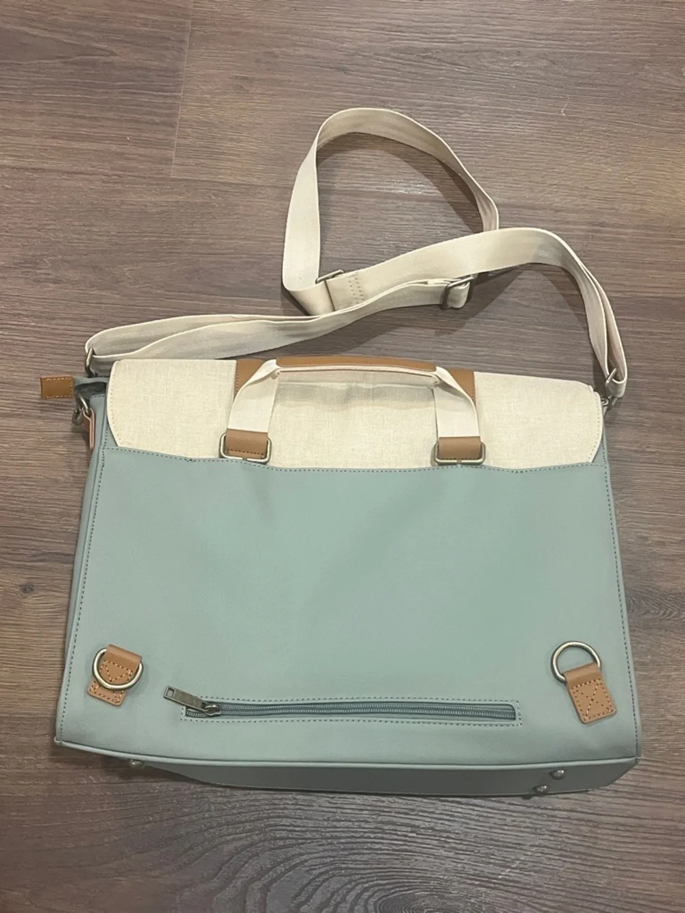 Epic Laptop beige & gray bag with adjustable strap unisex business travel work